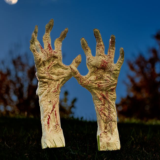 19" Bloody Mummy Hand Garden Stake